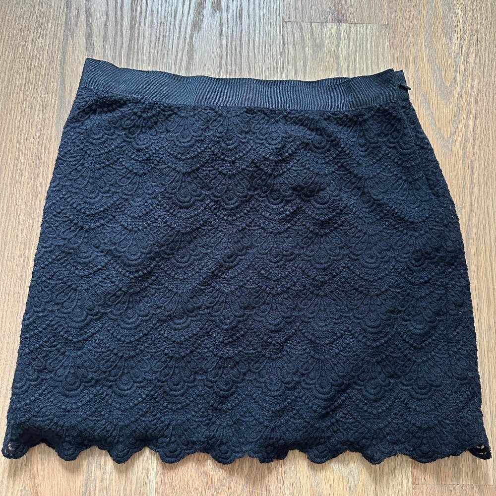 J. Crew Black Lace Skirt